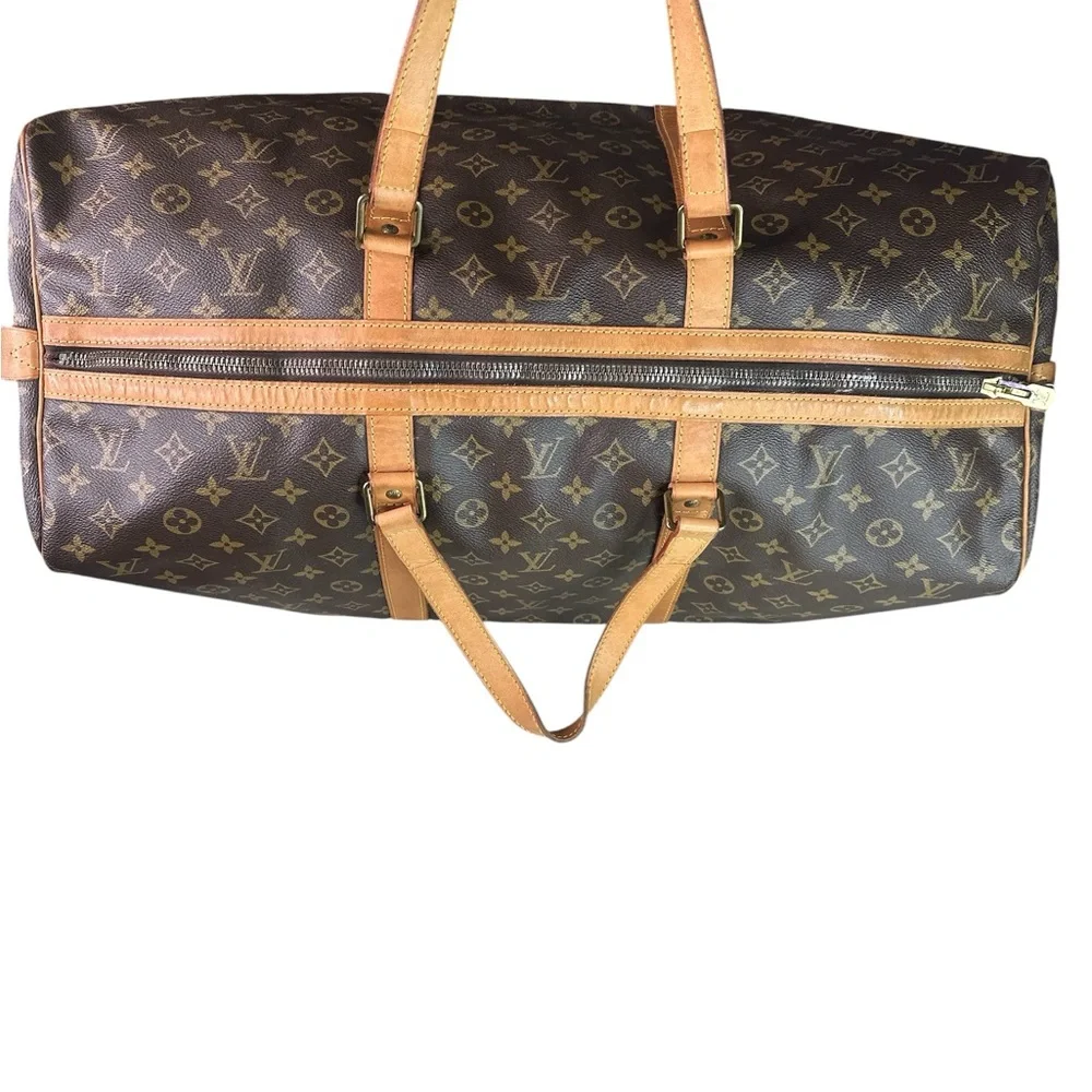 Louis Vuitton Vintage Sac Souple Brown Monogram Keepall Duffle Bag - Picture 3 of 12